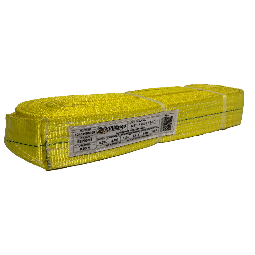 ESLINGA OJO A OJO 2 CAPAS 3"" 8 M CAP. VERT. 3,993 KG.