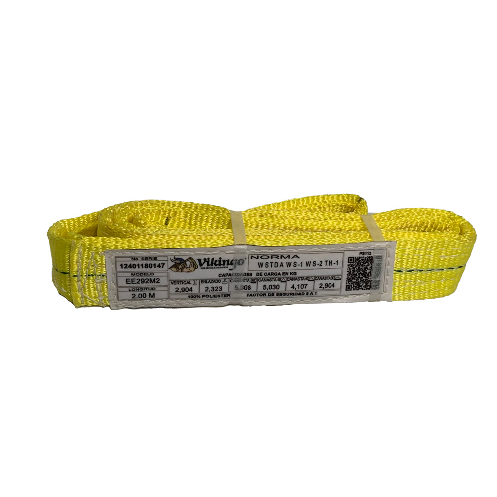 ESLINGA OJO A OJO 2 CAPAS 2" X 2M CAP VERT 2904 KG