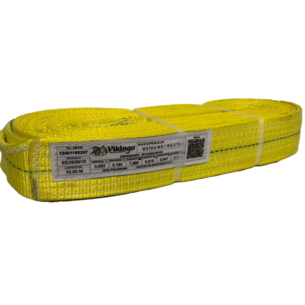 ESLINGA OJO A OJO 2 CAPAS 3"" 10 M CAP VERT  3993 KG