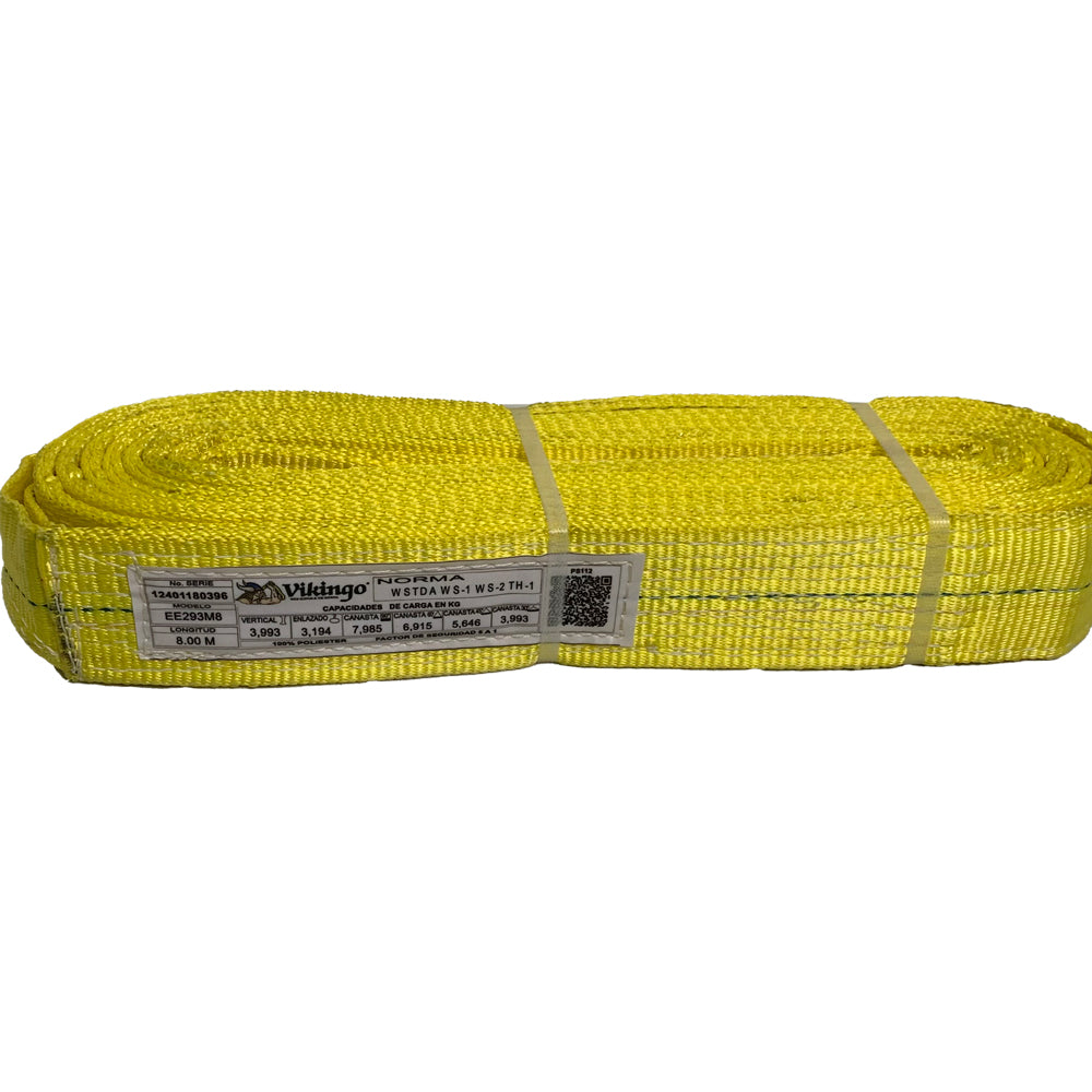 ESLINGA OJO A OJO 2 CAPAS 3"" 8 M CAP. VERT.  3,993 KG.