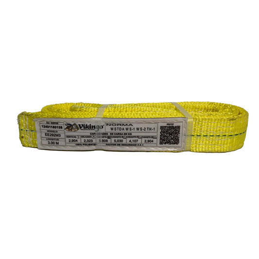 ESLINGA PLANA OJO-OJO 2 CAPAS 2"" X 3M CAP.  VERT. 2,904 KG
